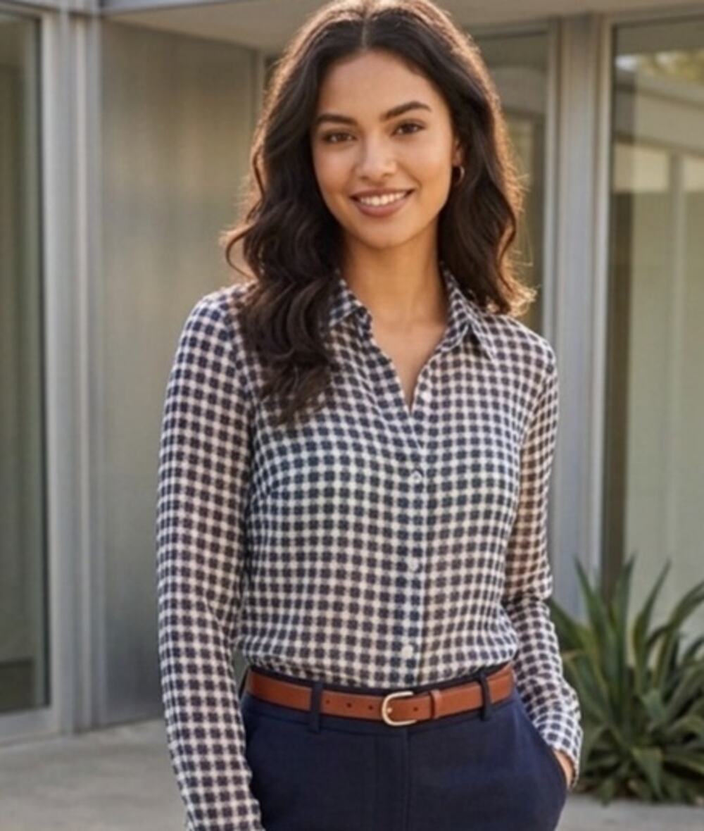 CAbi Y2K mesh button down blouse